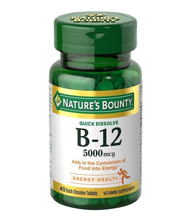 NATURE'S BOUNTY | QUICK DISSOLVE B-12 5000 MCG ENERGY HEALTH TABLETS